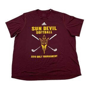 Adidas ASU Sun Devil Softball 2019 Golf Tournament T Shirt Mens XXL 2XL Creator